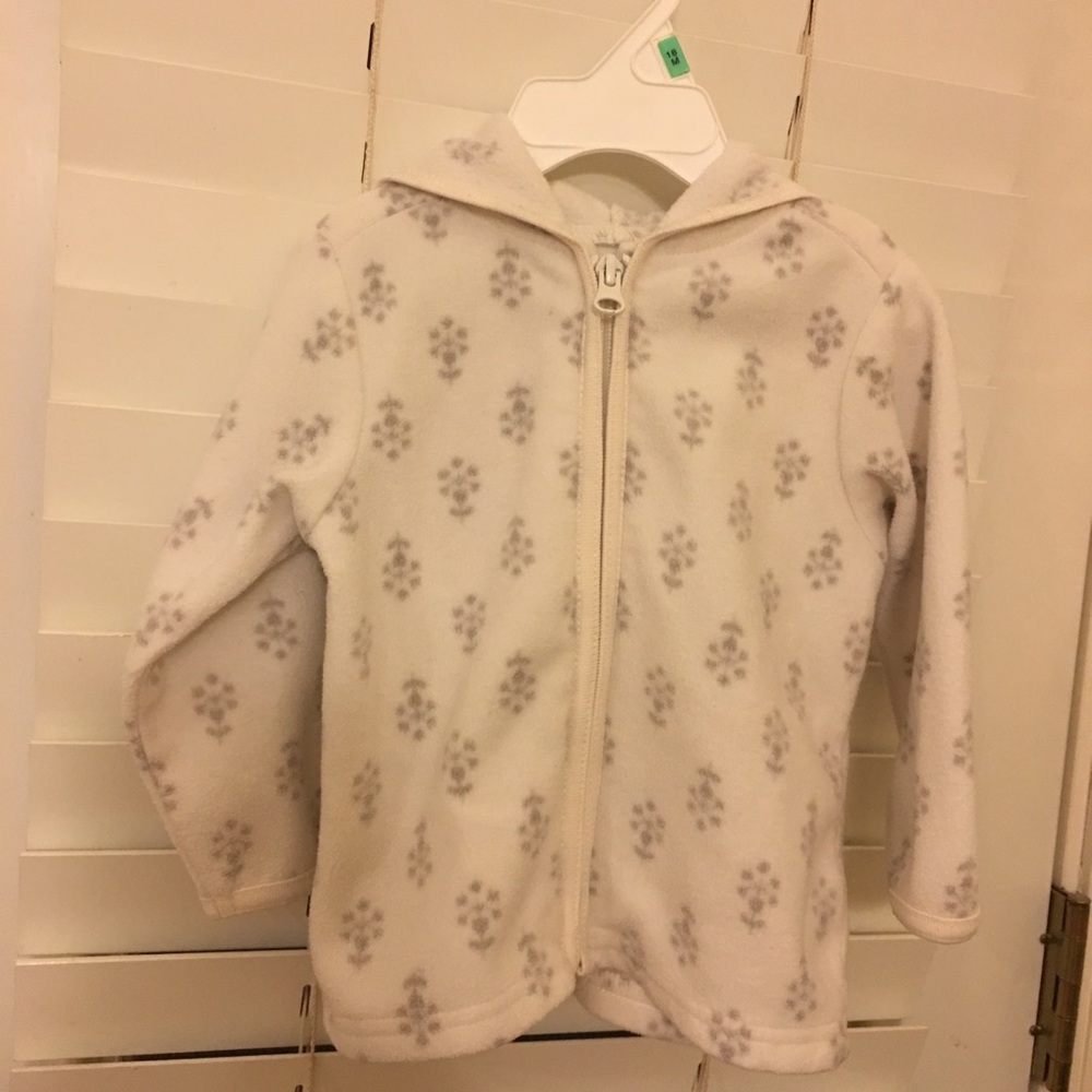 Baby girl hood fleece jacket. 12-18 Months